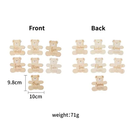 Teddy Bear Milestones: Hello World Baby Meilensteinkarten for First Year Photos