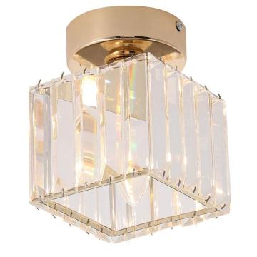 Modern Semi Crystal Pendant Light for Hallway, Entryway, and Bedroom