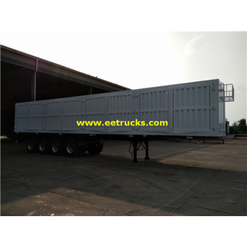 4 Ejes 60ton Cargo Box Remolques