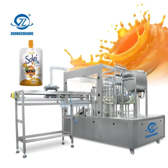 Automatic Nozzle Fill Spout Pouch Liquid Filling and Packaging Machine