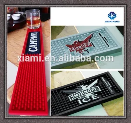 high sale embossing cool wine bottle silicone mat