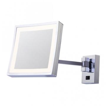 Wall mounted shaving mirror with lights