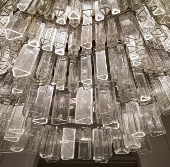 Custom-designed large crystal chandelier design