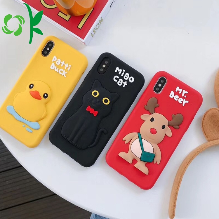 3D Yellow Patti Duck Silicone Phone Case Cover