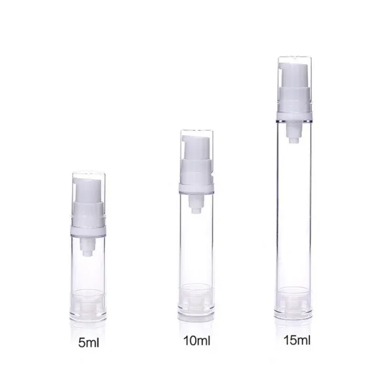 skin care travel size plastic cosmetic eye cream serum pump airless bottle 5ml 10ml 15ml