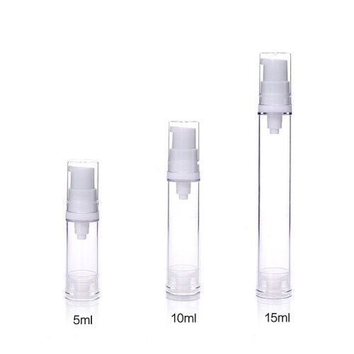 Cuidados com a pele Tamanho do deslocamento plástico para os olhos Creme para os olhos Bomba sérica sem ar 5ml 10ml 15ml