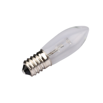 Bulbo candele a filo a coste C6 10-55 V 0,2W 2700K E10 Base a spirale Light String Bulbo decorativo