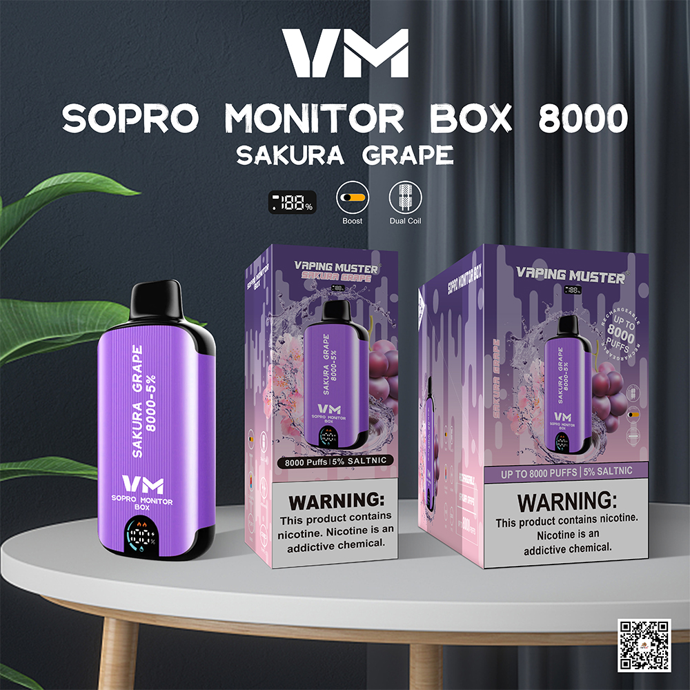 Sopro Monitor Box E-Cigarette 8000