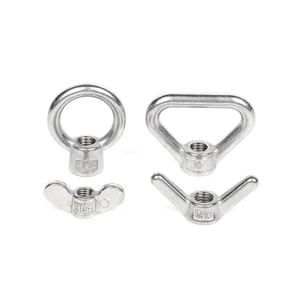Stainless steel long horn M6 butterfly nut
