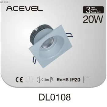 High CRI and high Lumen COB LED down light 20W