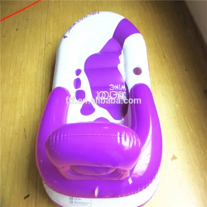 Custom purple inflatable beach mattress, inflatable pool water float mattress
