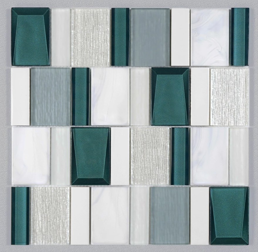 Ceramic mosaic tiles for indoor use