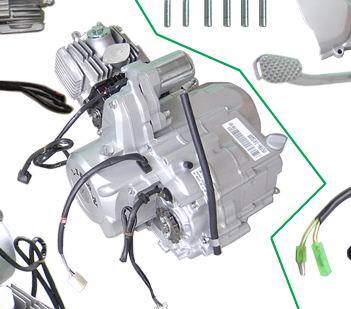 3 or Engine Double Clutch 110CC Elec-Starter, 4-Stroke (1P52FMH)