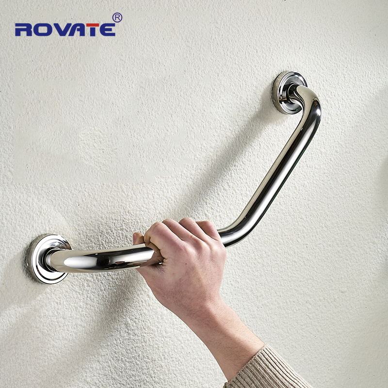 ROVATE Bathroom Safety Grab Bar Toilet Bathtub Handrails Bathroom Handle Armrest Safety Support Handle Towel