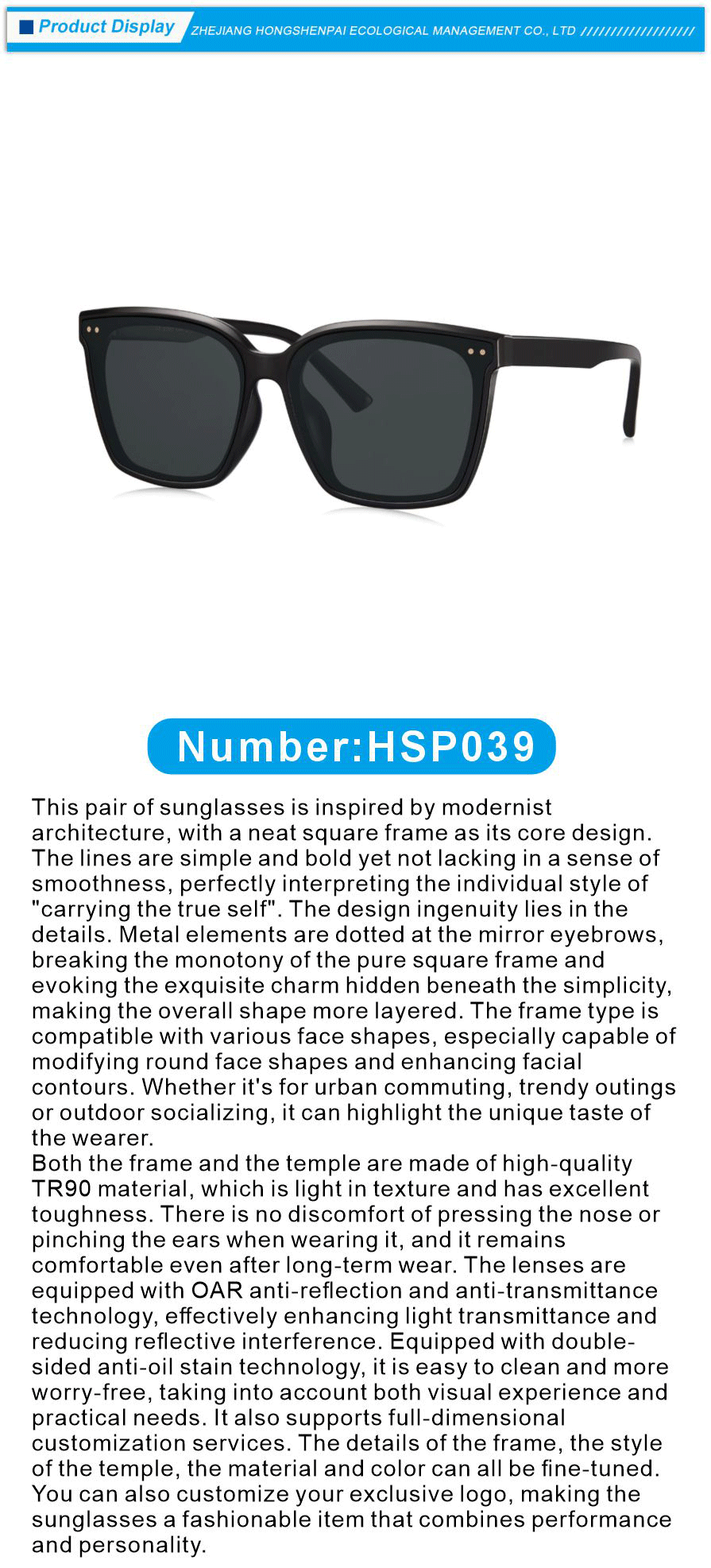 TR90PC Sunglasses for Men
