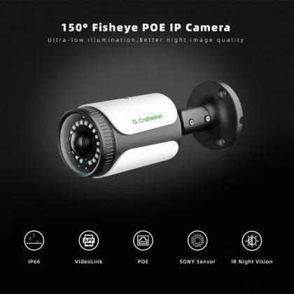 POE IP Bullet Camera 360 Degree Panoramic Surveillance