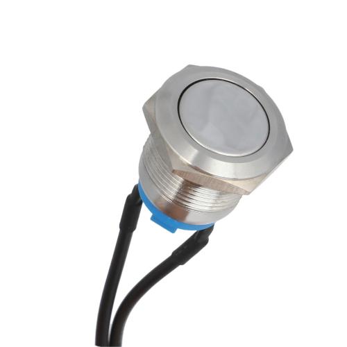 Sakelar lampu logam LED 19mm