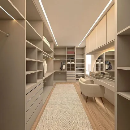 Tall Custom Modular Storage Closet: Large Walk-In Closet Solutions