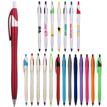 Pena Ballpoint Berwarna Kustom dengan Logo - Pena Plastik Promosi Murah