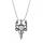 Vintage Double Dragon Sword Alloy Necklace