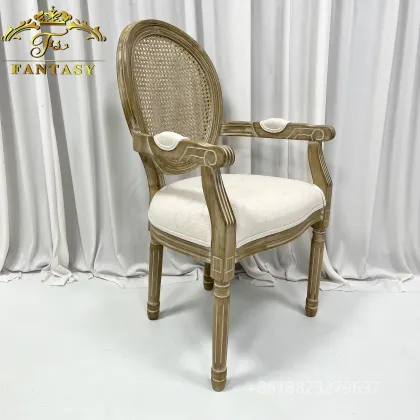 Antique French King Louis XV Dining Arm Chair for Bride and Groom