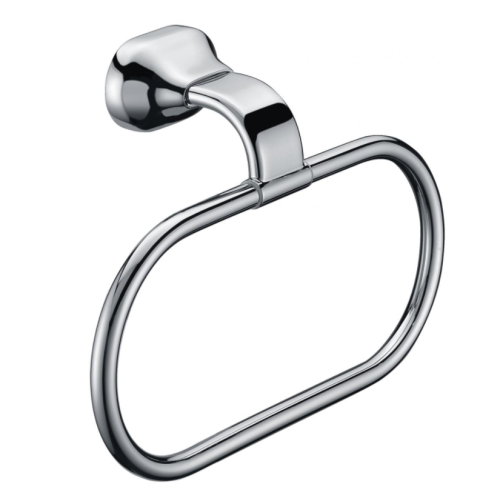 Stainless steel towel ring on the wall