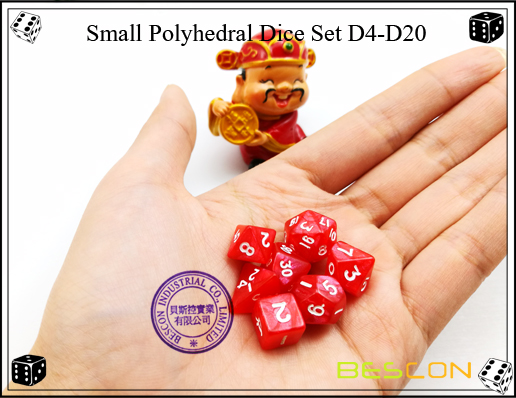 Small Polyhedral Dice Set D4-D20-4