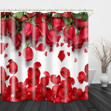 Water barrier hookless shower curtain