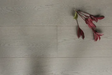 Sliver grey lacquered oak engineered wood flooring