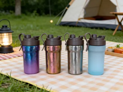 Icy Floral Pattern Titanium Portable Cup