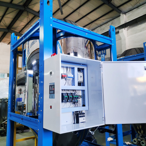 Partikel Plastik Stainless Stainling Euro Hopper Dryer