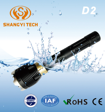 Underwater diving most powerful rechargeable led strong light flashlight