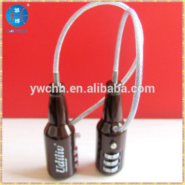 Cable bottle combination lock for promotion digital lock for lockers