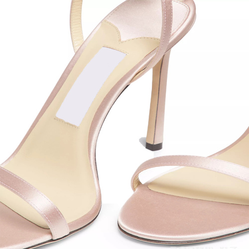 Pink stiletto heel sandals