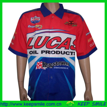 Sublimation Printing Cutsom Pit Crew Shirts