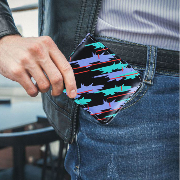 JDM Vaporwave Leather Bifold Wallet with Car Logo