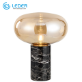 Lampada da tavolo in metallo sottile LEDER