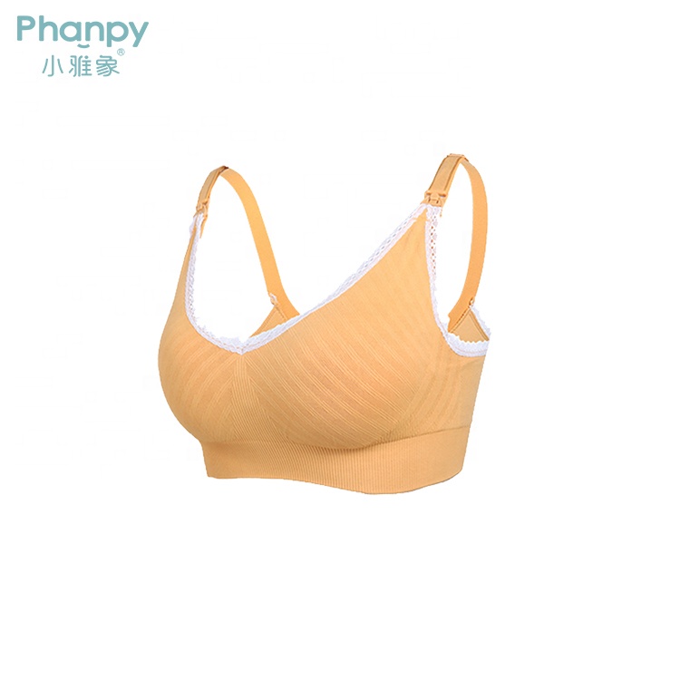 Colorful Seamless Nursing Bra-Complexion/Yellow