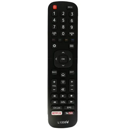 Factory Price Hot Sale Universal IR Remote Control TV Control Remote L1335V For HISENSE LCD/LED TV Remote With YouTube Function