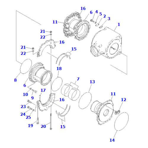 Final drive assembly 23B-22-00261 is suitable for ground leveler GD623A-1S