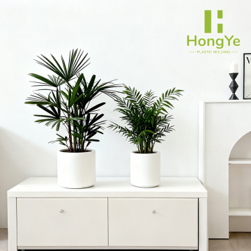 Two Cylindrical Flower Pots in Different Sizes