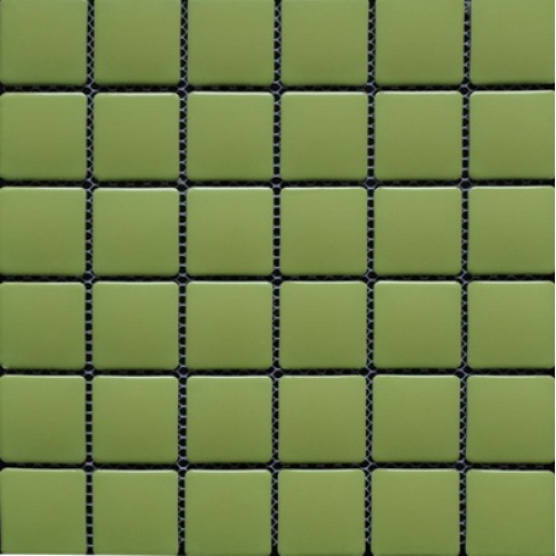 Mosaïque carrée en porcelaine de couleur verte