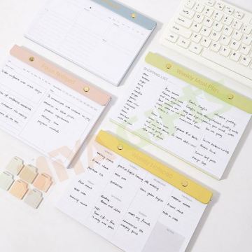 Luxury A5 A6 Daily Minimal Planner - Foiled Logo Weekly Desk Pad