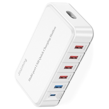 6 Ports PD20W Schnelllade-USB-Ladegerät QC3.0