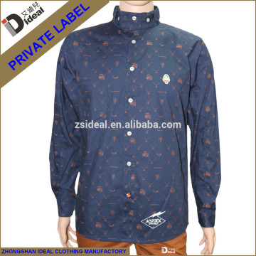 100%cotton long sleeve casual man shirt