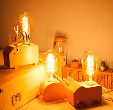 2017 desk wooden animal kids table lamp