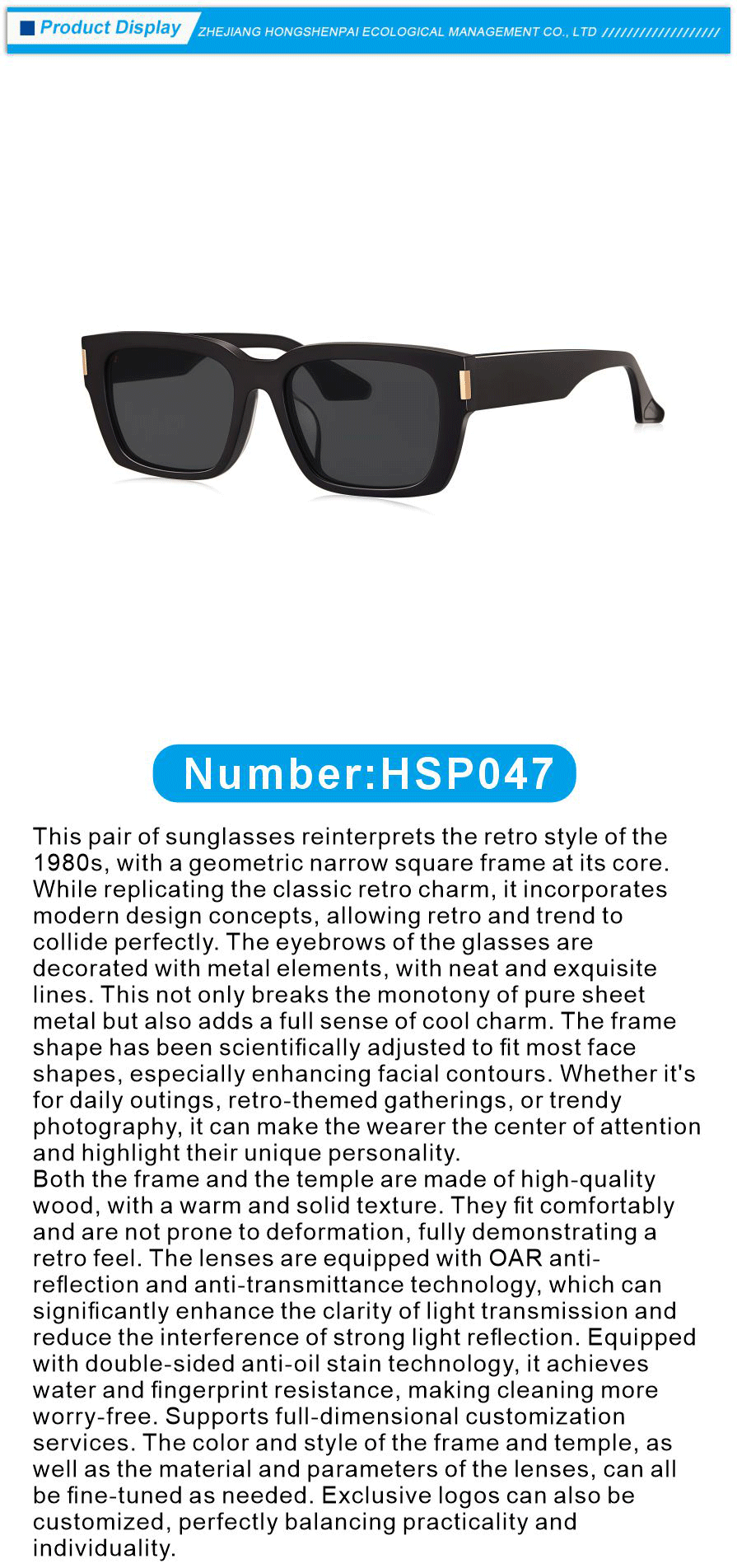 Wayfarer Acetate Sunglasses for Men