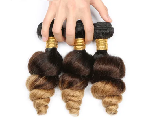 Wholesale 9a 1b613 1b27 virgin brazilian/peruvian hair extension Virgin Hair and loose wave Style 2019 Promotions Italian curl