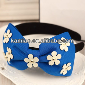 2014 teenage decorative korean hair bows latest headband designs