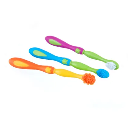 Kids Oral Care Silicone Soft Bristle Penguin Toothbrush